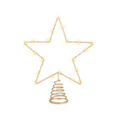 Lumineo BO Micro-Led Star Tree Topper 27cm - Gold/Classic Warm